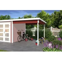 Lasita Maja Anbau Zambezi 2«, für Gartenhäuser, BxL: 250 x 250 cm, Fichtenholz - rot