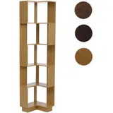 Mendler Eck-Bücherregal 175 x 40 x 40 cm Braun