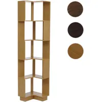 Mendler Eck-Bücherregal 175 x 40 x 40 cm Braun