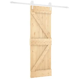 vidaXL Schiebetür rechts 70 x 210 cm Braun/Weiß