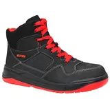ELTEN MAVERICK black-red Mid ESD S3 Herren, Leder, Stahlkappe, leicht, sportlich, Schwarz, Größe: 43