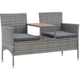 furnicato Gartenbank 143 x 64 x 88 cm Grau