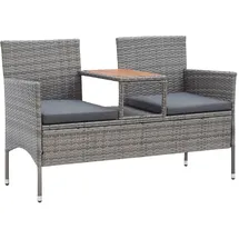 furnicato Gartenbank 143 x 64 x 88 cm Grau
