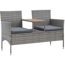 furnicato Gartenbank 143 x 64 x 88 cm Grau