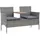 furnicato Gartenbank 143 x 64 x 88 cm Grau