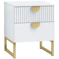 Homcom Nachttisch Weiß Holzwerkstoff, 40x50x40 cm, Schlafzimmer, Nachttische