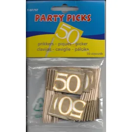 Folat Party-Picker 50er Pack Gold