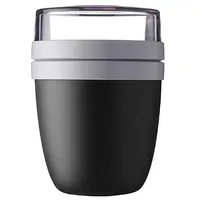 Mepal Müslibecher to go Old Nordic Black 0,3 l + 0,12 l