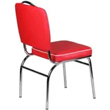 Wohnling Esszimmerstuhl WL1.715 Kunstleder rot/weiß
