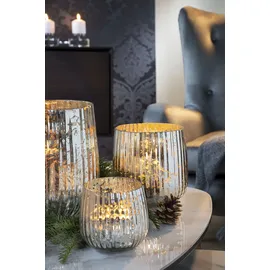 Fink Windlicht DARCY Glas Silber