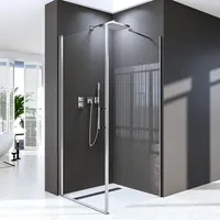 Duschkabinen Schwingtür 80x80 Cm Eckeinstieg Mit Seitenwand Duschkabine Pendeltür Drehtür 80cm Mit Seitenwand 80cm Duschabtrennung Pendeltür Komplett Dusche 6mm Nano Egs Glas Duschwand Höhe 195cm