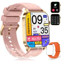 Smartwatch Damen Herren mit Telefonfunktion, Smart Watch IP68 Wasserdicht Fitness Tracker mit Pulsmesser, SpO2, 112 Sportmodi, Schrittzähler, Schlafmonitor, DIY Zifferblatt, Fitnessuhr für Android iOS