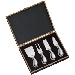 CILIO Käsemesser-Set PIAVE 4 teilig Edelstahl mattiert