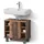 livinity Waschbeckenunterschrank Fucino 60 x 54 cm Braun