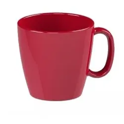 10x WACA Tasse, Inhalt: 230 ml Aus faserverstärktem PBT, Farbe: rot