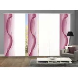 HOME WOHNIDEEN Schiebegardine HOME WOHNIDEEN "FILIZ 6er SET" Gr. 1, rot, B:60cm H:245cm, Polyester, Gardinen, Schiebevorhang Digidruck 6er Set FILIZ