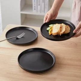 JIWOO Teller Ø 21 cm schwarz 4er Set