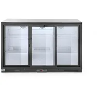 HENDI Bar Kühlschrank - Schiebetüren, Mit LED-Innenbeleuchtung, Temperaturregelung, Kühlmittel: