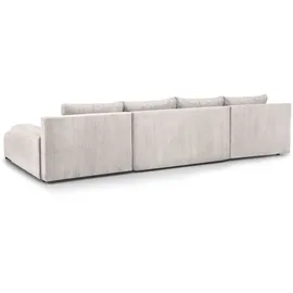 beautysofa Ecksofa BENNY Polyester U-Form 3-Sitzer Beige