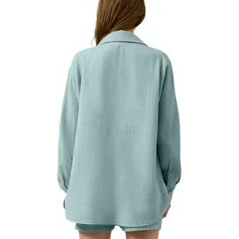 QS Langarmbluse blau 34