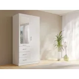 Home Affaire Wäscheschrank KOS Garderobe mit 3 Schubladen 101 x 200,5 x 58 cm Weiß