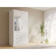 Home Affaire Wäscheschrank KOS Garderobe mit 3 Schubladen 101 x 200,5 x 58 cm Weiß