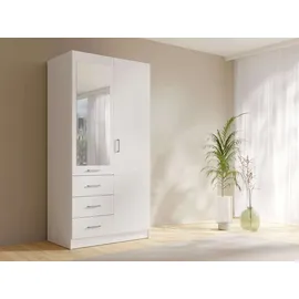 Home Affaire Wäscheschrank KOS Garderobe mit 3 Schubladen 101 x 200,5 x 58 cm Weiß