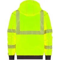 DASSY Evans Warnschutz Kapuzensweatshirt, Größe 4XL, NEONGELB/DUNKELBLAU - dunkelblau