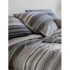 IRISETTE Wave-J 8651 gestreift grau 135 x 200 cm + 80 x 80 cm