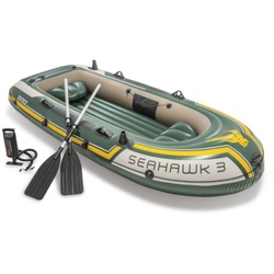 Intex Schlauchboot Seahawk 3 Set inkl. Paddel + Pumpe, bis 360kg, 295x137x43cm