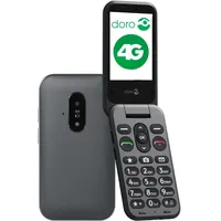 Doro Telefon Leva E20 – 4G Klapphandy für Senioren – 2,8 Zoll Display, kontrastreiche Tasten, besonders klarer Klang, HD Voice, Kamera, Secure-Taste – Schwarz