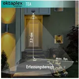 oktaplex motion Oktaplex 2er Set Tea schwenkbarer Bewegungsmelder Aussen 360 Grad inkl. Fernbedienung Infrarot-Sensor IP65 9m Reichweite 230V