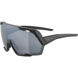 Alpina Rocket Bold - Wasserabweisende und Beschlagfreie Sport- & Fahrradbrille Mit 100% UV-Schutz Für Erwachsene, all black matt, One Size