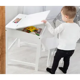 roba Kinderschreibtisch Schulpult 55 x 58 x 49 cm lackiert weiß