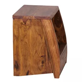 Wohnling Nachtschrank Braun Sheesham 45 x 53 x 40 cm