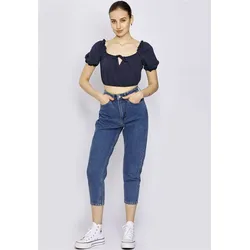 Funktionstop FRESHLIONS "FREDERIKE", Damen, Gr. S, schwarz, 100% Polyester, gepunktet, casual, Kurzarm, Tops, im angesagten Cropped-Stil