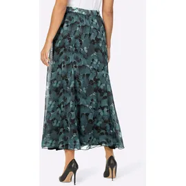 CREATION L A-Linien-Rock Floral Schwarz/Petrol L