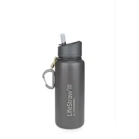 Lifestraw Go Stainless Steel Wasserfilter Trinkflasche 710ml grau