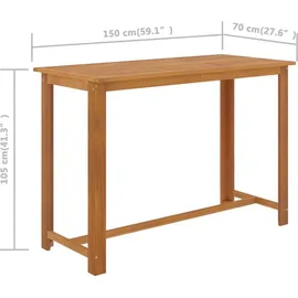 vidaXL Gartenbar-Set 9-tlg. Grau