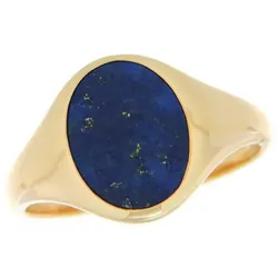 Goldring FIRETTI "Schmuck Geschenk Gold 585 Herrenring Goldring Edelstein Farbstein" Gr. 21, gold (gelbgoldfarben, blau, blau), Fingerringe, Herren, 21, Gelbgold 585, mit Lapislazuli