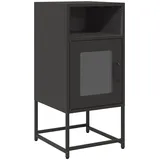 vidaXL Nachttisch Schwarz 36x39x78 cm Kaltgewalzter Stahl
