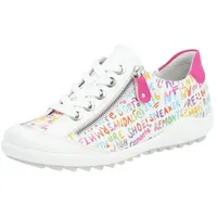 REMONTE Damen R1402 Sneaker, White/Weiss-Remontebunt/Magenta / 80, 39 EU - 39 EU