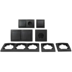 Schalter und Steckdosen Set McPower Flair ''Flur'' 13-teilig, anthrazit