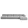 altdecor Ecksofa modulares Sofa Razon-L3 - 380x160x70 cm Hellgrau Bouclé