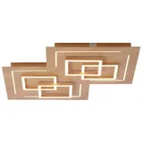 Paul Neuhaus Paul Neuhaus, Q-LINEA , LED-Deckenleuchte, Holzdekor, dimmbar, Smart Home