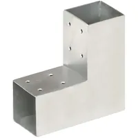 vidaXL Pfostenverbinder L-Form 71 x 71 mm Silber/Metall