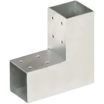 vidaXL Pfostenverbinder L-Form 71 x 71 mm Silber/Metall
