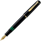 Pelikan Füller Classic mit Gratis Gravur (M, Schwarz) - Edelstahlfeder | SKU: 994004 | Füllfederhalter | Schreibgerät | Bürobedarf | Penoblo | DHL