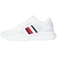 Tommy Hilfiger Herren Runner Sneaker Modern Runner Knit Sportschuhe, Weiß (White), 42