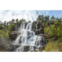 Papermoon Fototapete PAPERMOON "Wasserfall", bunt, B:3,5m L:2,6m, Vlies, Tapeten